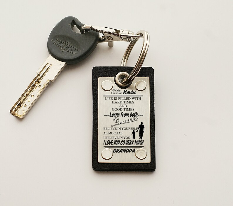 Personalized Grandson Gift My Grandson Keychain Gift for Etsy