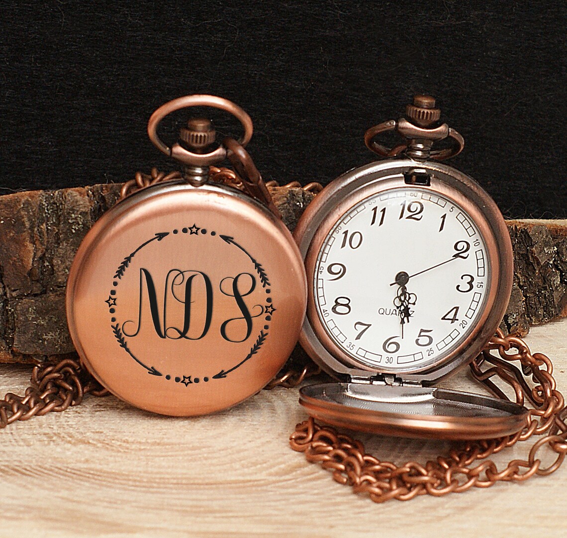 Personalized Engraved Pocket Watch for Husband Customized Etsy