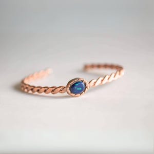 Anello tensore Il braccialetto dello strumento di guarigione Cubit Labyrinth con bracciale in rame Azzurrite