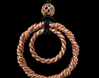 Teotihuacan /Lost Cubit Combo - Tensor Ring - Copper Pendant  - EMF Protection - Meditation Tool - Reiki Tool - Crystal Grid - Unique Gift