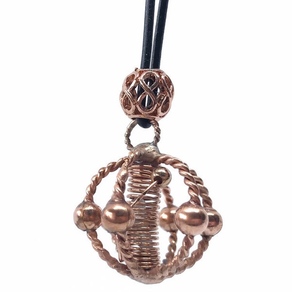 Enhanced Personal harmoniser Pendant - tensor ring - copper rings - emf protection - radionics - crystal grids