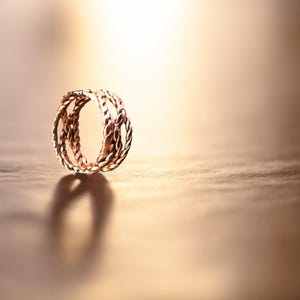 Field Generator Ring - Tensor Ring - EMF Protection - Copper Ring Unisex - Unique Gift - Copper Ring Lady - Reiki Tool - Sacred Geometry image 1