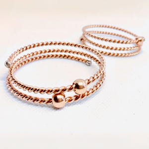 Full Royal straight Line Cubit Bracelet with Beads - Tensor Ring Copper Ring
