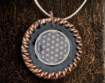 5G DNA Repair Pendant, 5G Protection, Flower Of Life, EMF Protection, Frequency Healing, Tensor Ring, Copper Ring, Copper pendant,