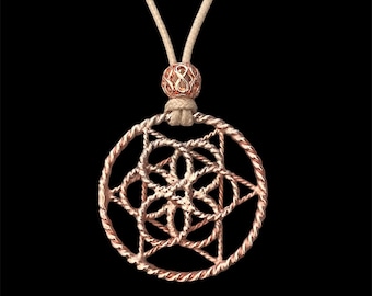 Star Of Life, Tensor Ring, Flower Of Life, lotus, copper pendant, copper ring, healing ring, emf protection, pain Relief, reiki healing,