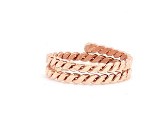 BTS Royal Cubit Wrap Around finger ring, tensor rings , copper ring for her , EMF Protection, sacred geometry ring, crystal grids,