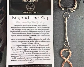 Beyond The Sky Infinity - Unique gift - Tensor Ring - copper key ring - sacred geometry ring