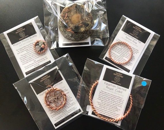 Personal Protection Pack, EMF Protection, Tensor Ring, WIFI Protection, 5G Protection, Radionics, Crystal Grids, Copper Ring, Copper Pendant