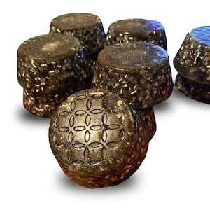 Meterbox Busters Tensor Rings Resin Art, EMF protection, shungite, gift for her, resin art, meter box, sacred geometry ring, power saver.