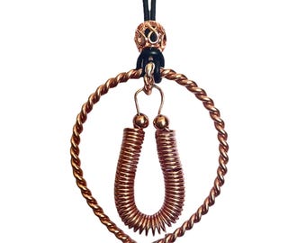 Feedback Loop Pendant Tensor Ring, Unique Gift, EMF Protection