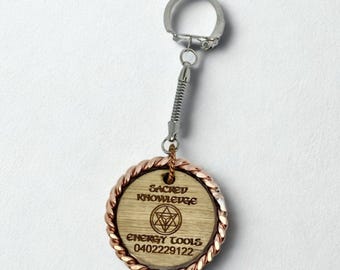 1 Sacred Cubit Key Chain Key Ring Tensor Ring