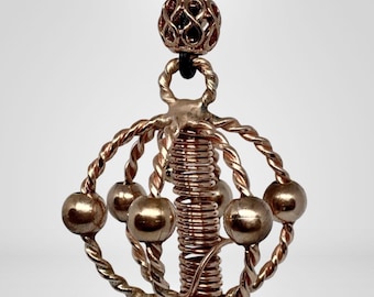Protection individuelle Gympie DreamTime 5G - Pendentif harmoniseur - Anneau tenseur - Pendentif en cuivre - Radionique - Cadeau unique - Grilles de cristal