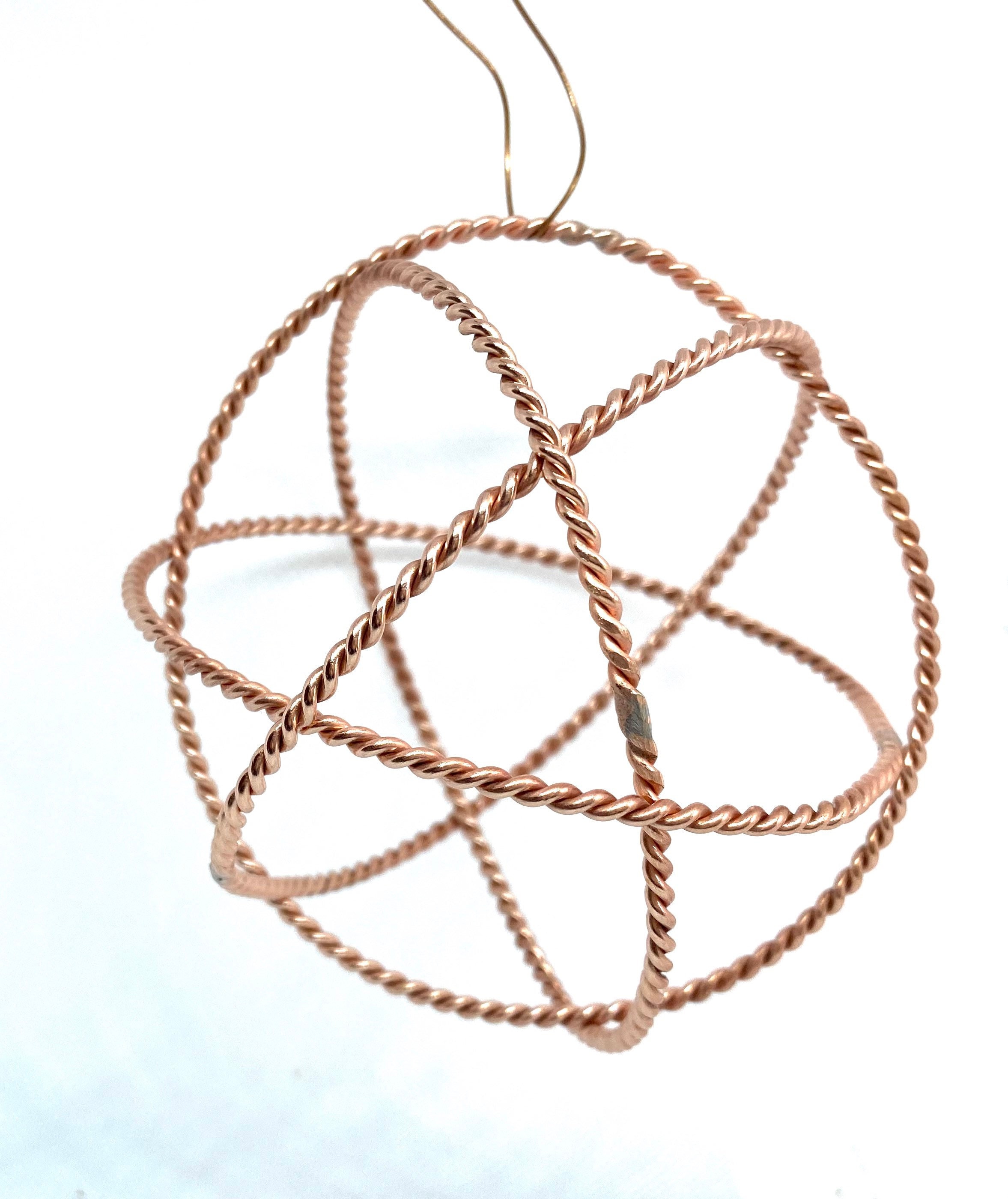 Tensor Ring Field Generator 1/2 LOST cubit , tensor ring , copper jewellery ring , unique gift , EMF Protection , crystal grids , reiki tool