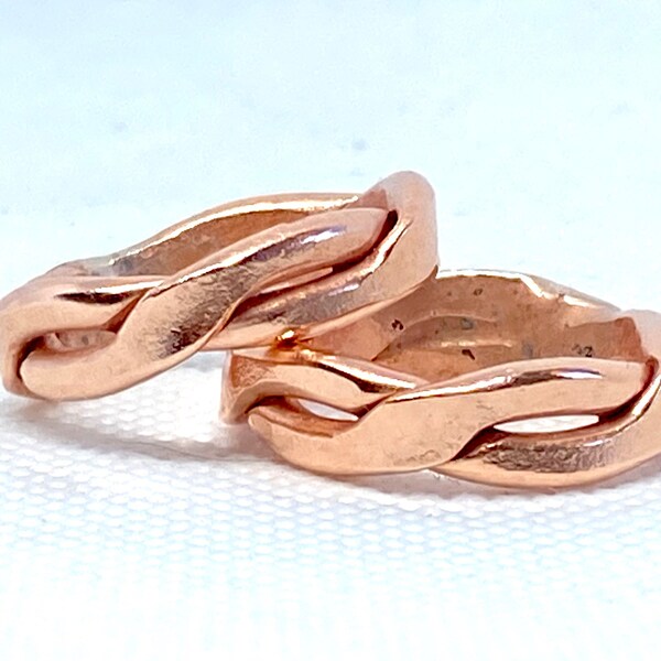 BTS Teotihaucan Finger Ring - tensor Ring - Copper ring unisex - reiki healing tool - meditation tool - crystal grids - emf protection