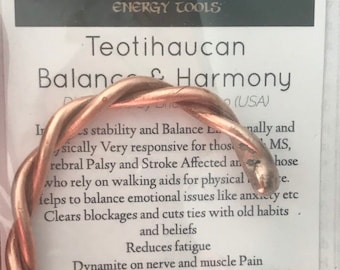 Childs size Teotihuacan Bracelet, Tensor Ring, Copper Ring, Copper Bracelet, Healing Ring, EMF Protection, Balance, Harmony, Copper Band,