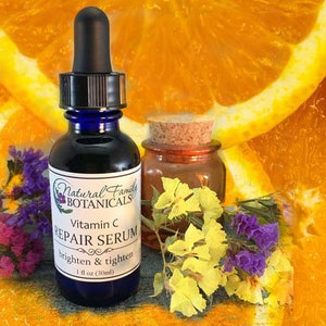 Vitamin C Serum, Anti-Aging Wrinkle Serum, Repair Serum, Organic Face Oil, Skin Tightening Oil, Organic Facial Product, Spa Gift