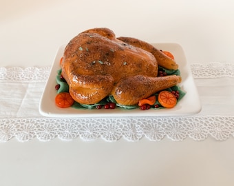 1:3 Scale Turkey Platter for 18” Dolls