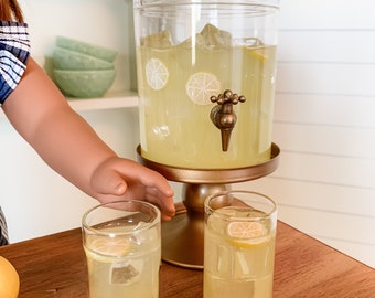 1:3 Scale Lemonade Drink Dispenser Set for 18’’ Doll, Style #1