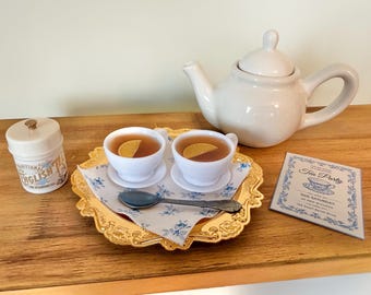1:3 Scale Tea Set for 18” Dolls, dollhouse, BJD