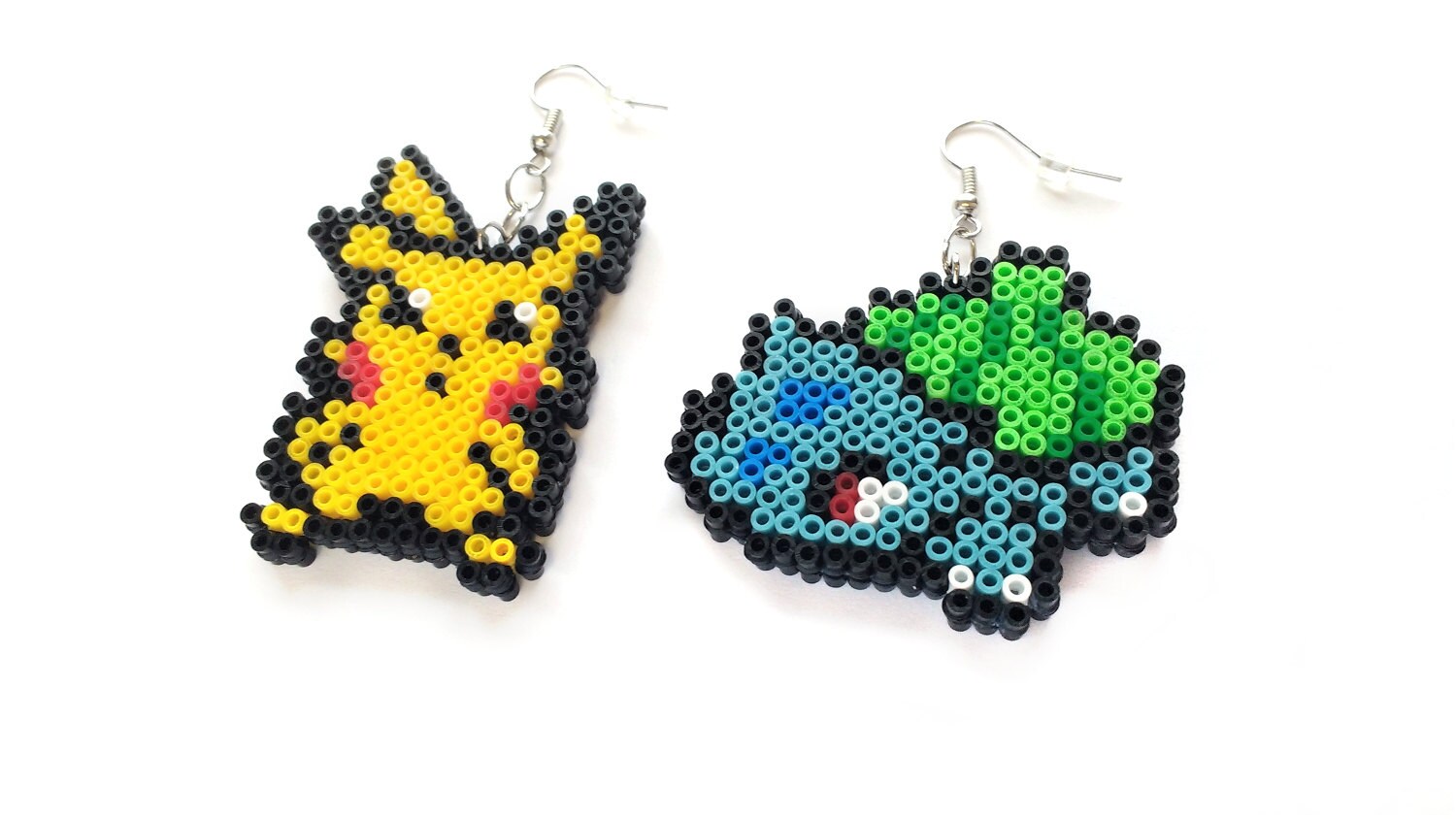 Pixel Geeky Earrings / Gamer Girl Jewelry Mini Hama Beads Etsy