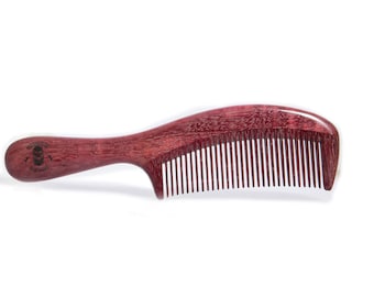 The FaceKevlar Red Sandalwood Long Handled Comb