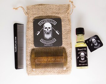 FaceKevlar Beard Oil Starter Kit (Gift Bag)