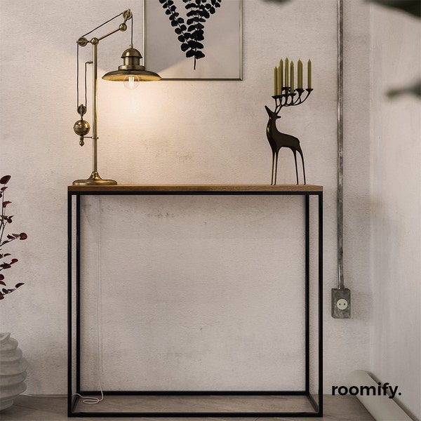 roomify Console Table - Console LINNEA black - Loft, Design, INDUSTRIAL Wall Table