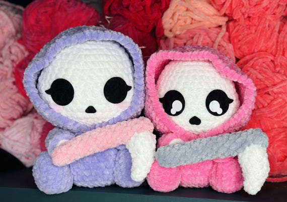 Grim Reaper Crochet Pattern PDF – Halloween Amigurumi Plush