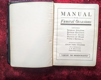 Manual for Funeral Occasions