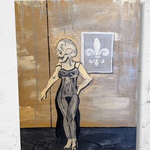 Adelaide • New Orleans Canvas Original Macabre Skeleton Art