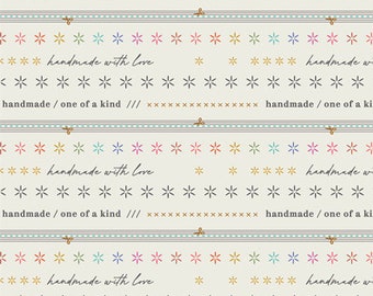 Binding strip fabric by Art Gallery Fabrics, 2-1/2 inch wide design for multiple binding choices, Handmade with love