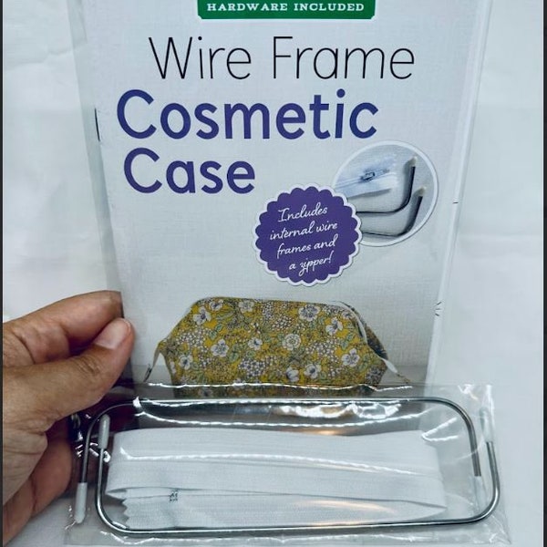 Wire Frame Cosmetic Case kit by Zakka Workshop, includes pattern, frame, zipper, no fabric