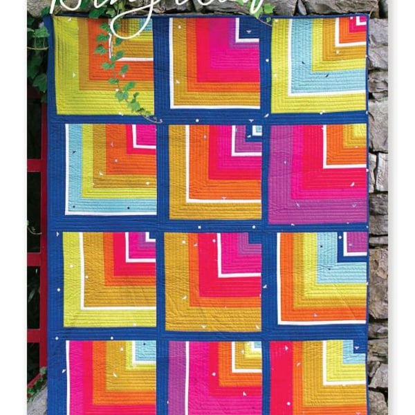 Alison Glass Bungalow Quilt Pattern booklet, log cabin quilt pattern, paper pattern
