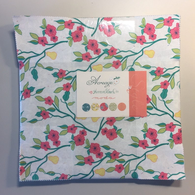 Layer Cake Acreage fabric by Shannon Gillman Ore for Moda Fabrics precut 10-inch squares bright rainbow floral botanical prints Sale