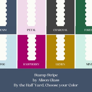 Stamp Stripe Petal - Alison Glass - PER QUARTER METRE Stamp Stripe Petal - Alison Glass - PER QUARTER METRE