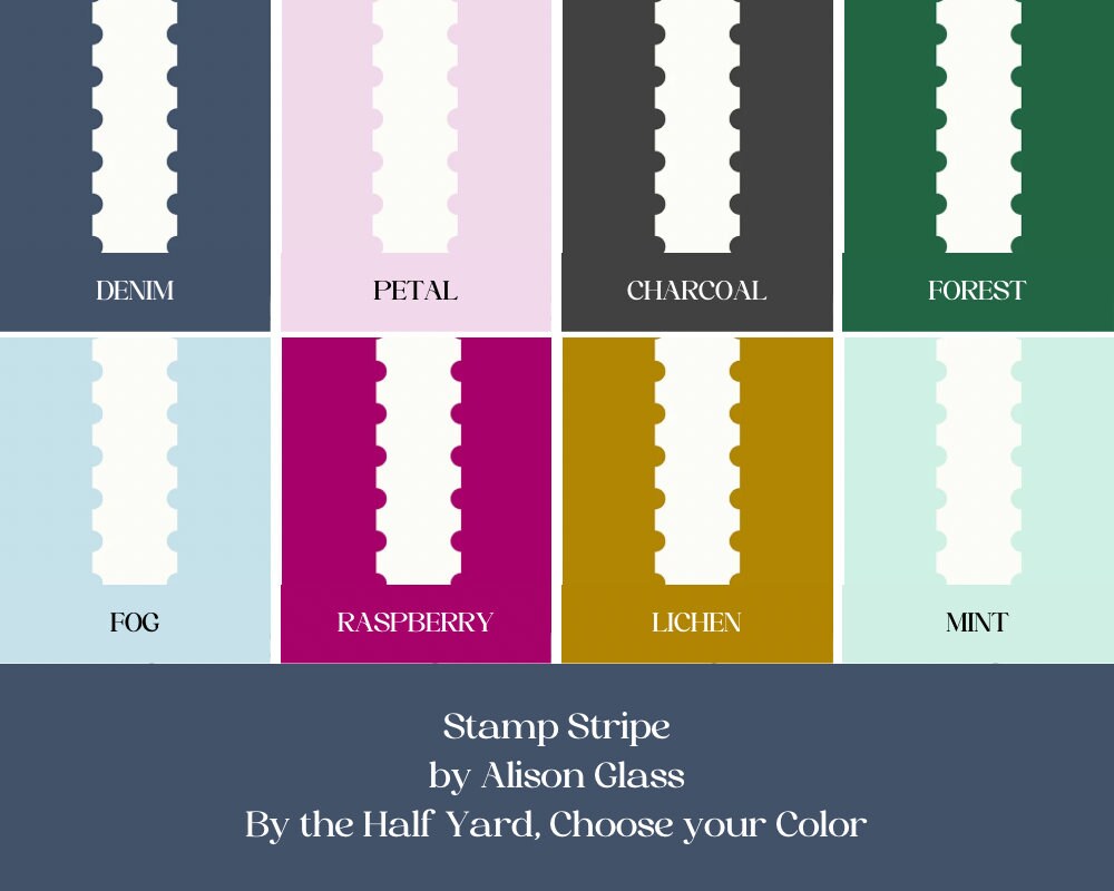 Postmark Stamp Stripe Warm - Alison Glass - PER 12 Postmark Stamp Stripe Warm - Alison Glass - PER 12