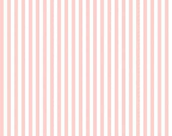 Pink stripe quilting fabric, striped binding, baby pink 1/4-inch stripes, by Riley Blake, by the 1/2 yard