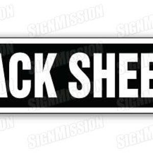 BLACK SHEEP Street Sign family hip hop duo funny gift