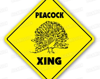 PEACOCK CROSSING Sign xing gift novelty bird deSigns watch shirt jacket pants