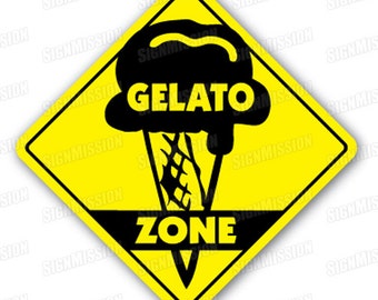 GELATO ZONE Sign xing gift novelty creamy ice cream yogurt italian