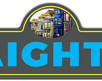 Haight Street Sign | Indoor/Outdoor | Funny Home Decor for Garages, Living Rooms, Bedroom, Offices | SignMission personalized gift