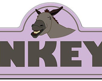 Donkey Street Sign | Indoor/Outdoor | Funny Home Decor for Garages, Living Rooms, Bedroom, Offices | SignMission personalized gift
