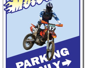 Motocross Sign Parking Motorcross Dirt Bike Decal Gift