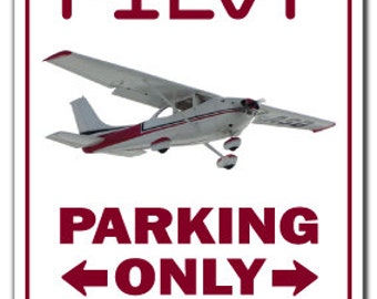 Cessna 140 Parking Only Wall Art Decor Novelty Notice Aluminum Metal Sign