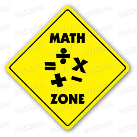 MATH ZONE Sign Mathematics Class Teacher Student Gift Etsy