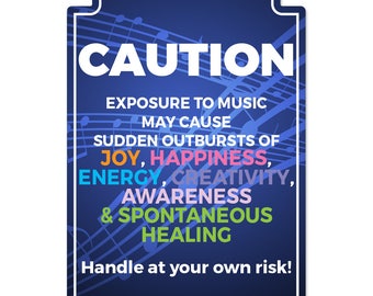 Exposure To Music Novelty Sign | Indoor/Outdoor | Funny Home Decor for Garages, Living Rooms, Bedroom, Offices | SignMission gift Decoration