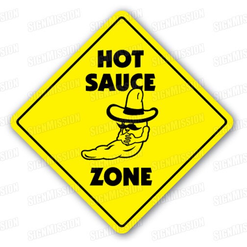 HOT SAUCE ZONE Sign New Chili Peppers Wings Food Red Killer Etsy