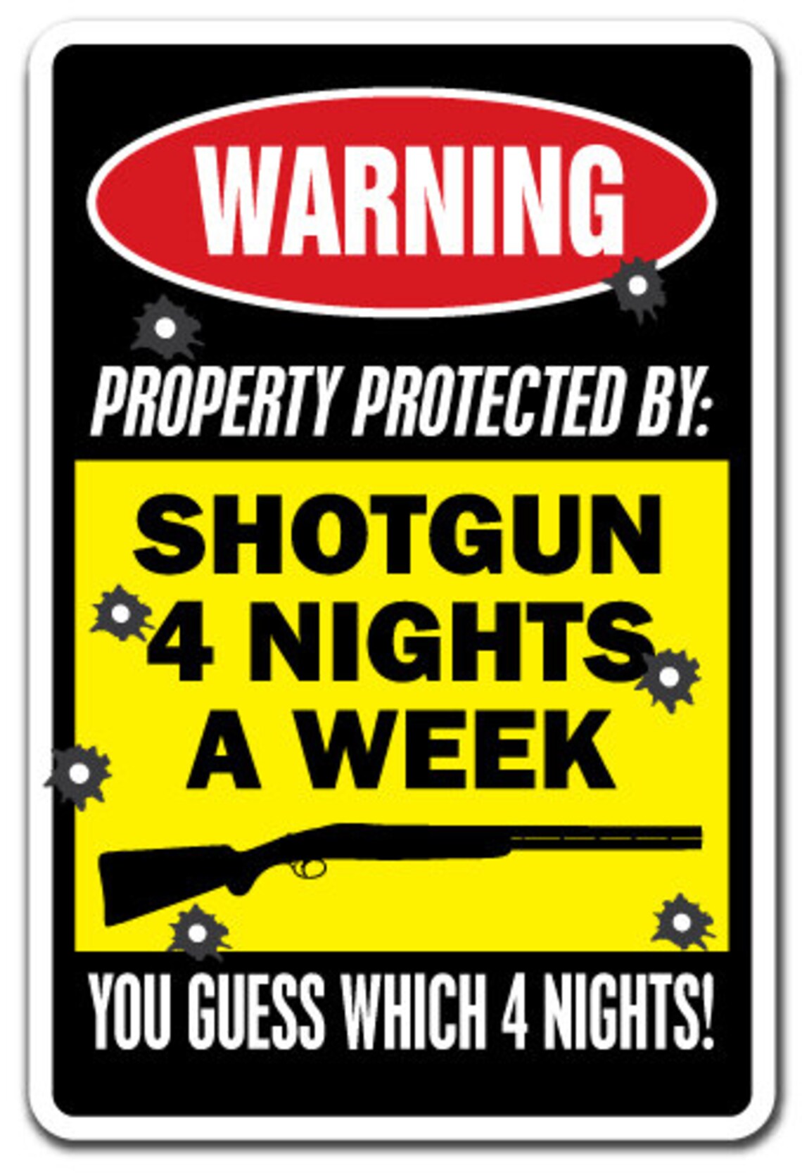 StickerPirate This Home Protected By The Good Lord And A Gun 8" X 12" Funny Metal Novelty Sign Aluminum NS
