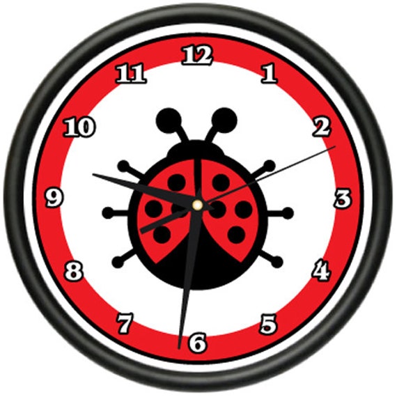 Ladybug Wall Clock Red Ladybugs Kitchen Decor New Gift Etsy