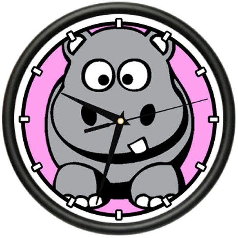 Hippo Wall Clock River Horse Africa Animal Zoo Hippo Jungle Etsy